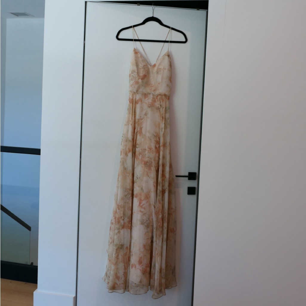 **Jenny Yoo Long Floral Dress**